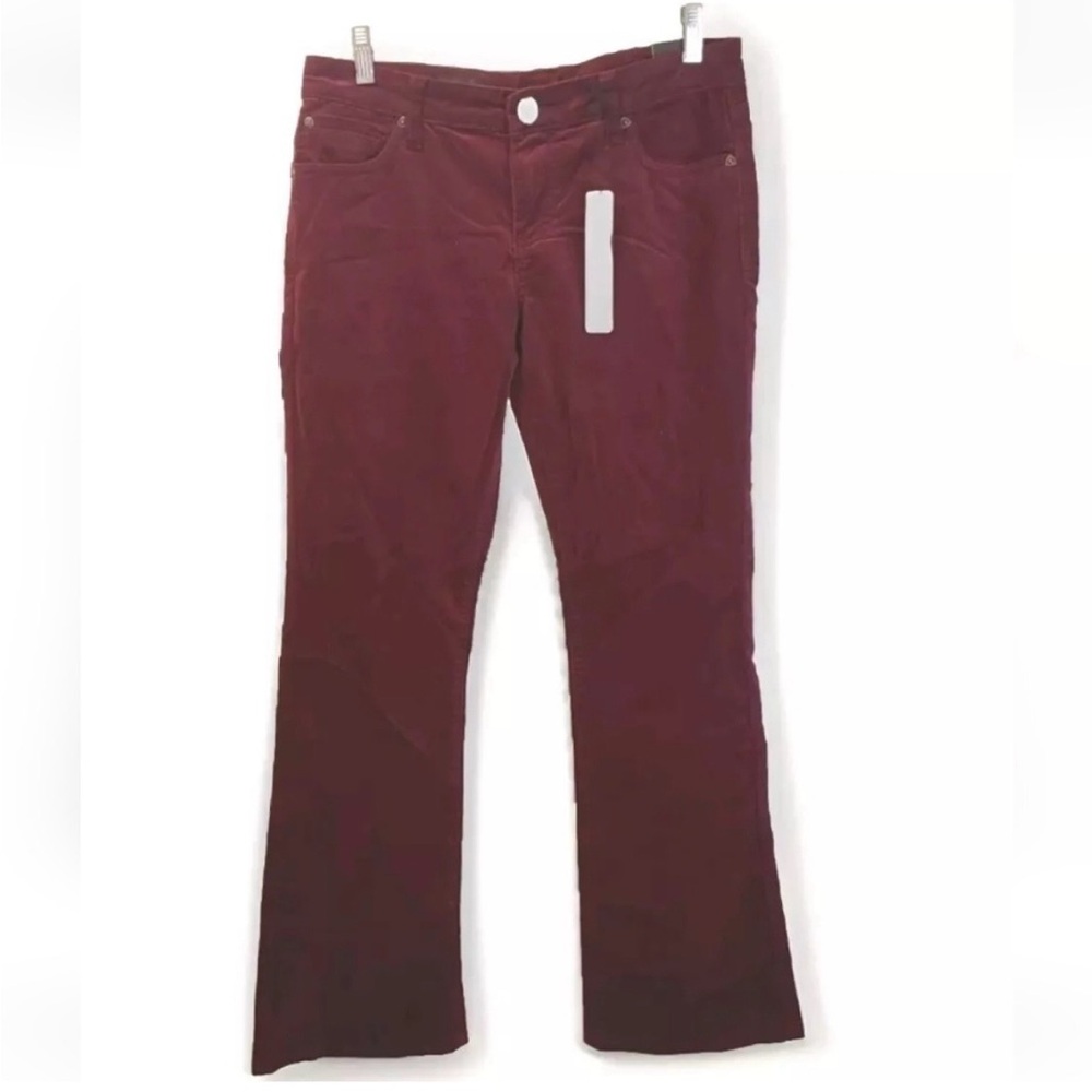 Kut FromThe Kloth Karen Baby Bootcut Corduroy Petite Woman 6 Dark Red